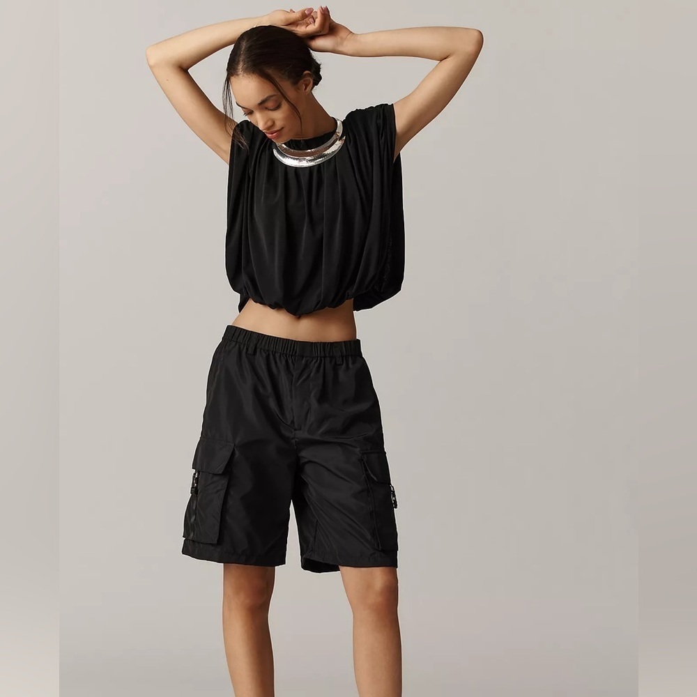 NWT! Anthropologie Black Cargo Shorts - Size Small 🦕